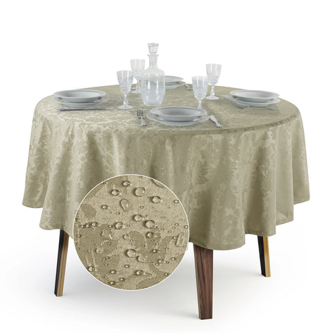 Tovaglia Rotonda Antimacchia Jacquard in Poliestere 100% | Misure Small