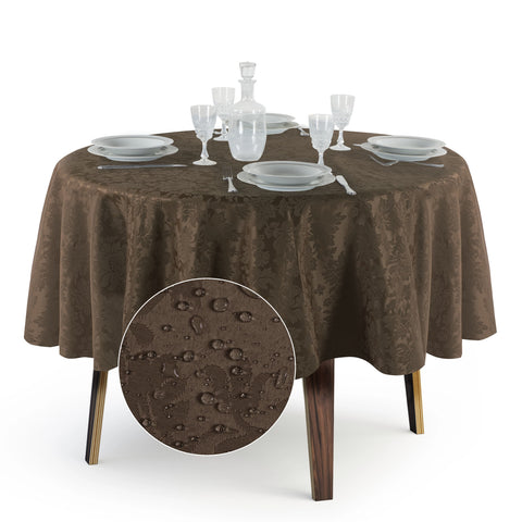 Tovaglia Rotonda Antimacchia Jacquard in Poliestere 100% | Misure Small