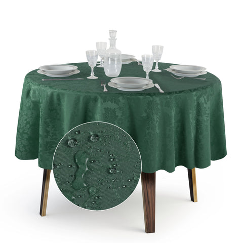 Tovaglia Rotonda Antimacchia Jacquard in Poliestere 100% | Misure Large