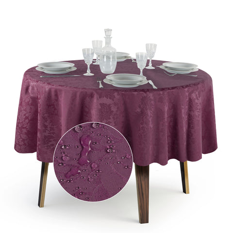 Tovaglia Rotonda Antimacchia Jacquard in Poliestere 100% | Misure Large