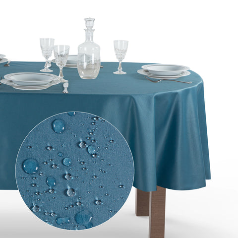 Tovaglia Ovale Antimacchia Unito Poliestere 100%