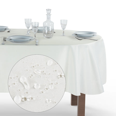 Tovaglia Ovale Antimacchia Unito Poliestere 100%