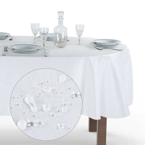Tovaglia Ovale Antimacchia Unito Poliestere 100%
