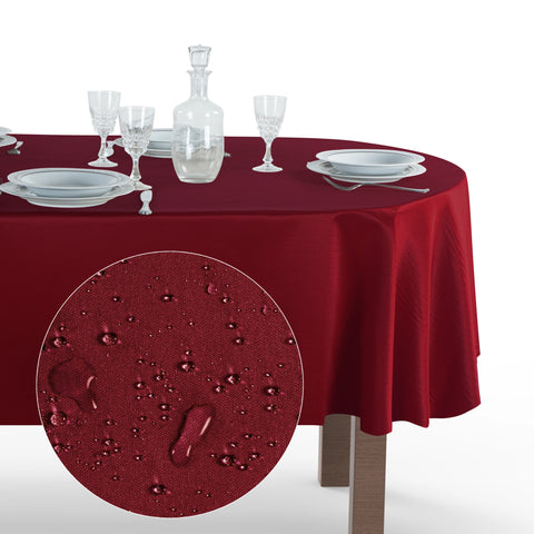 Tovaglia Ovale Antimacchia Unito Poliestere 100%