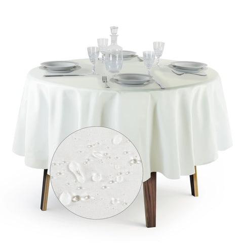 Tovaglia Rotonda Antimacchia Unito in Poliestere 100% | Misure Small