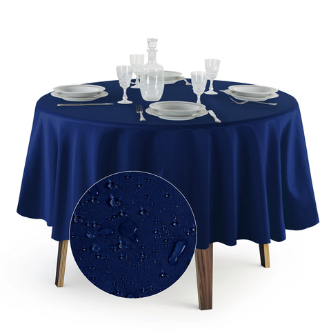 Tovaglia Rotonda Antimacchia Unito in Poliestere 100% | Misure Small