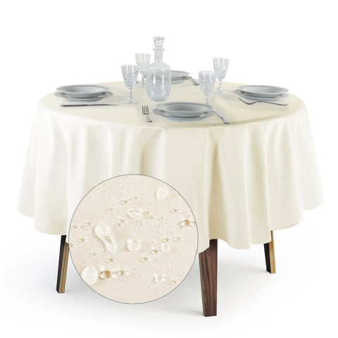 Tovaglia Rotonda Antimacchia Unito in Poliestere 100% | Misure Small