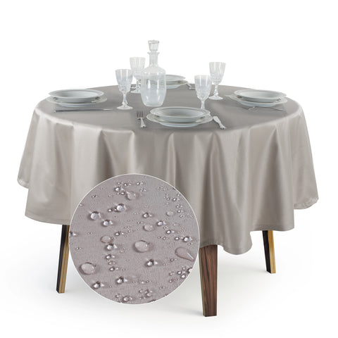 Tovaglia Rotonda Antimacchia Unito in Poliestere 100% | Misure Small