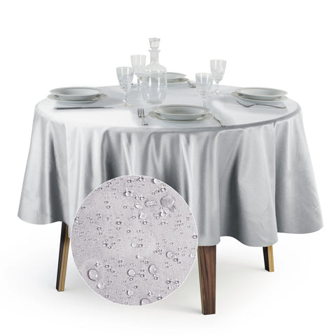 Tovaglia Rotonda Antimacchia Unito in Poliestere 100% | Misure Small
