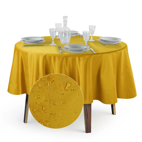 Tovaglia Rotonda Antimacchia Unito in Poliestere 100% | Misure Small