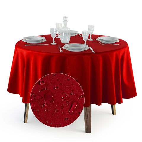 Tovaglia Rotonda Antimacchia Unito in Poliestere 100% | Misure Small