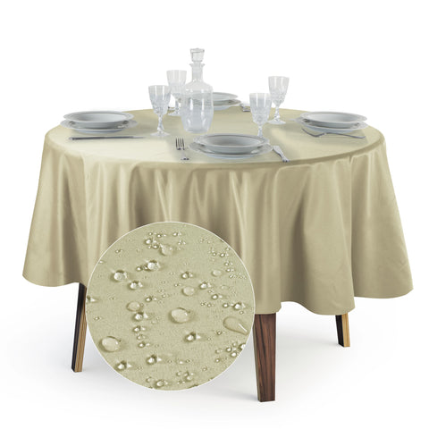 Tovaglia Rotonda Antimacchia Unito in Poliestere 100% | Misure Small