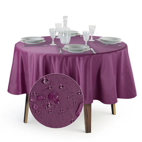 Tovaglia Rotonda Antimacchia Unito in Poliestere 100% | Misure Small