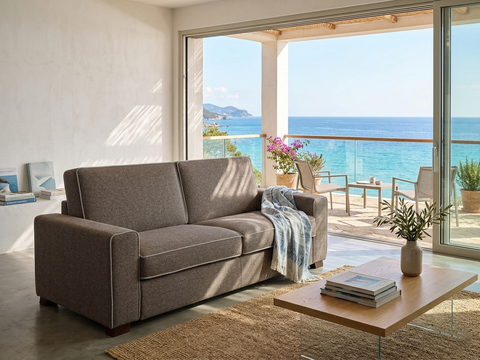 Divano Pronto Letto Professionale | Disponibile in 4 Misure | Materasso Alto fino a 18 cm | Ideale per Case Vacanza e Hotel