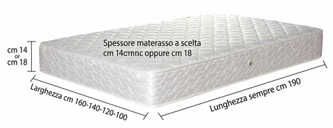 Divano Pronto Letto Professionale | Disponibile in 4 Misure | Materasso Alto fino a 18 cm | Ideale per Case Vacanza e Hotel