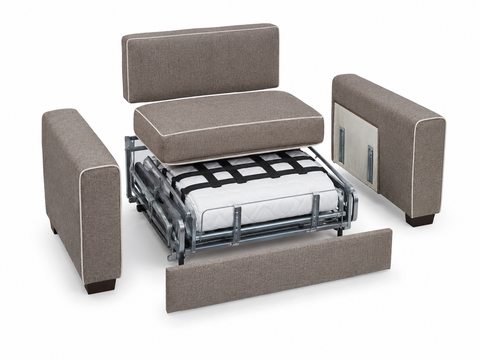 Poltrona Pronto Letto Singolo Professionale - Materasso Alto fino a 18 cm - Ideale per Case Vacanza e Hotel
