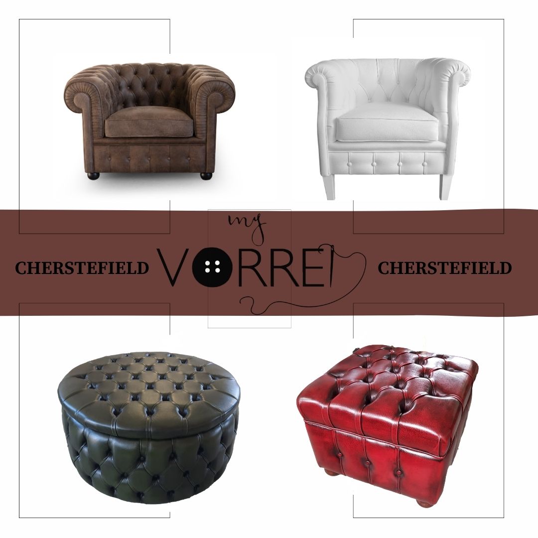 Divano Dormeuse Chesterfield in 5 tipi di Vera Pelle| Made in Italy |cm 175x83 h 72 | Spedizione Gratuita dei campioni della Pelle in tutta Europa