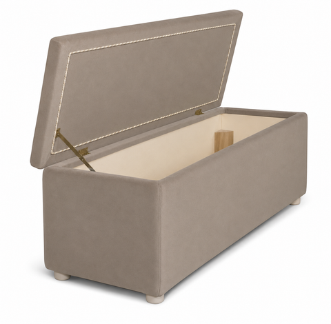 Pouf Rettangolare Scendiletto Contenitore 90x45 h45 cm | Eleganza e Funzionalità su Misura
