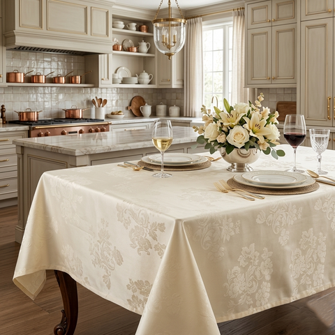 Tovaglia Rettangolare con tovaglioli Fiandra Cotone 100%