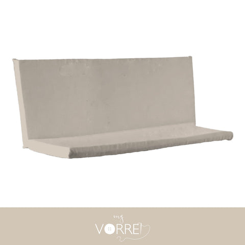 Cuscino Schienale e/o Seduta per uso interno, sfoderabile con Chiusura a lampo | cm 40x60, Fodera cotone 100%, Spessore 4cm