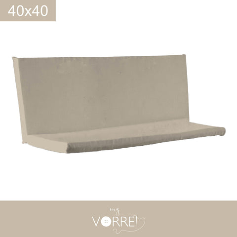 Cuscino Schienale e/o Seduta per uso interno, sfoderabile con Chiusura a lampo | cm 40x40, Fodera cotone 100%, Spessore 8cm