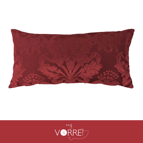 1 Cuscino Velluto Disegno Grande cm 30x60  Con imbottitura fiocco anallergico Sfoderabile In 8 Tonalità Colore