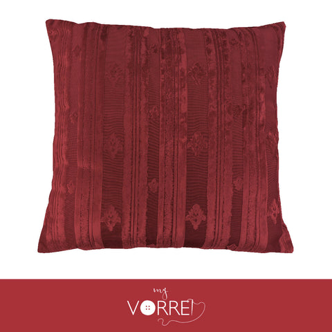 1 Cuscino Velluto Riga cm 60x60  Con imbottitura fiocco anallergico Sfoderabile In 8 Tonalità Colore