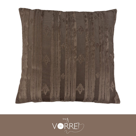 1 Cuscino Velluto Riga cm 60x60  Con imbottitura fiocco anallergico Sfoderabile In 8 Tonalità Colore
