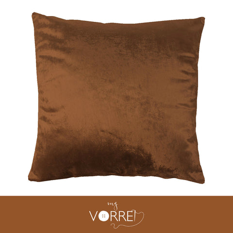 1 Fodera Cuscino Velluto Unito cm 60x60  Senza imbottitura Sfoderabile In 8 Tonalità Colore