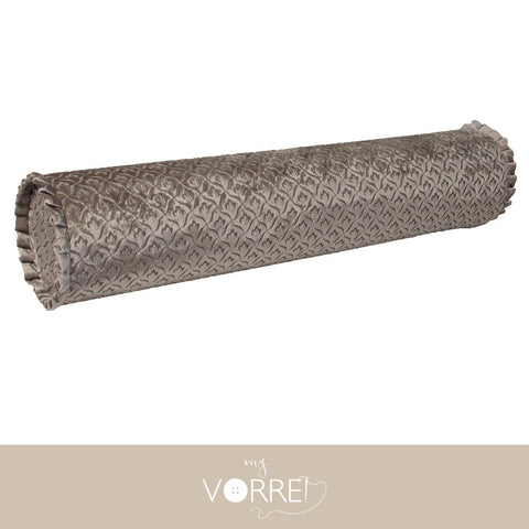 1 Cuscino Cilindro Velluto Unito Grande Modello 2 cm 20x70  Con Interno Poliuretano HD Sfoderabile In 8 Tonalità Colore