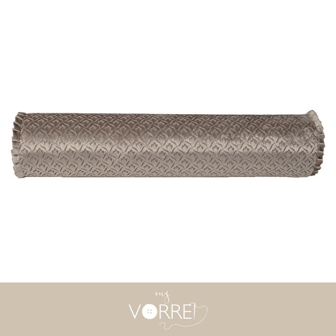 1 Fodera Cuscino Cilindro Velluto Riga Modello 2  cm 20x70  Con Interno Poliuretano HD Sfoderabile In 8 Tonalità Colore