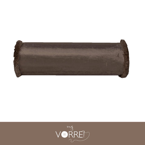 1 Cuscino Cilindro Velluto Riga Grande Modello 3 cm 20x60  Con Interno Poliuretano HD Sfoderabile In 8 Tonalità Colore