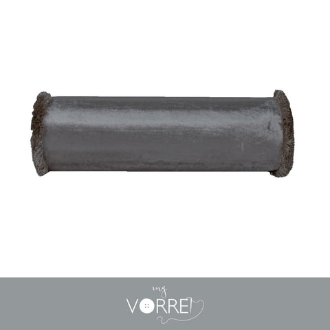 1 Cuscino Cilindro Velluto Riga Grande Modello 3 cm 20x60  Con Interno Poliuretano HD Sfoderabile In 8 Tonalità Colore