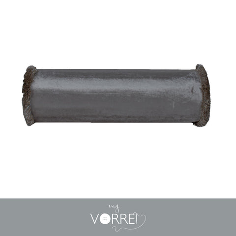 1 Fodera Cuscino Cilindro Velluto Unito  Modello 3  cm 20x70  Con Interno Poliuretano HD Sfoderabile In 8 Tonalità Colore