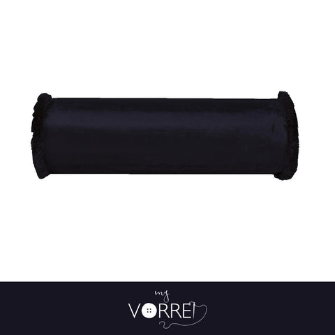 1 Fodera Cuscino Cilindro Velluto Unito  Modello 3  cm 20x70  Con Interno Poliuretano HD Sfoderabile In 8 Tonalità Colore