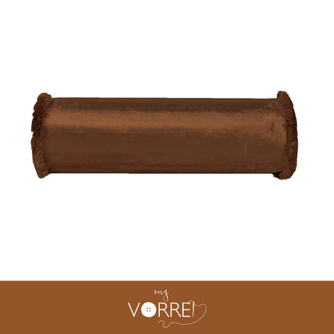 1 Cuscino Cilindro Velluto Riga Grande Modello 3 cm 20x90  Con Interno Poliuretano HD Sfoderabile In 8 Tonalità Colore