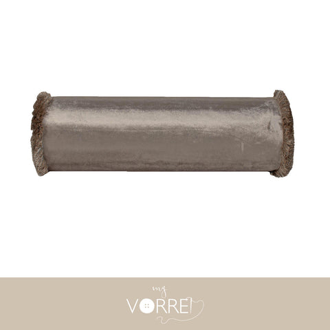 1 Cuscino Cilindro Velluto Riga Grande Modello 3 cm 20x60  Con Interno Poliuretano HD Sfoderabile In 8 Tonalità Colore
