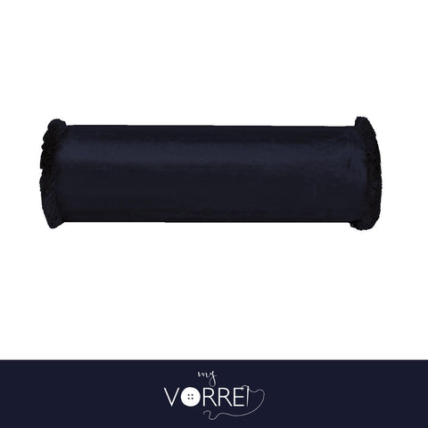 1 Cuscino Cilindro Velluto Riga Grande Modello 3 cm 20x60  Con Interno Poliuretano HD Sfoderabile In 8 Tonalità Colore