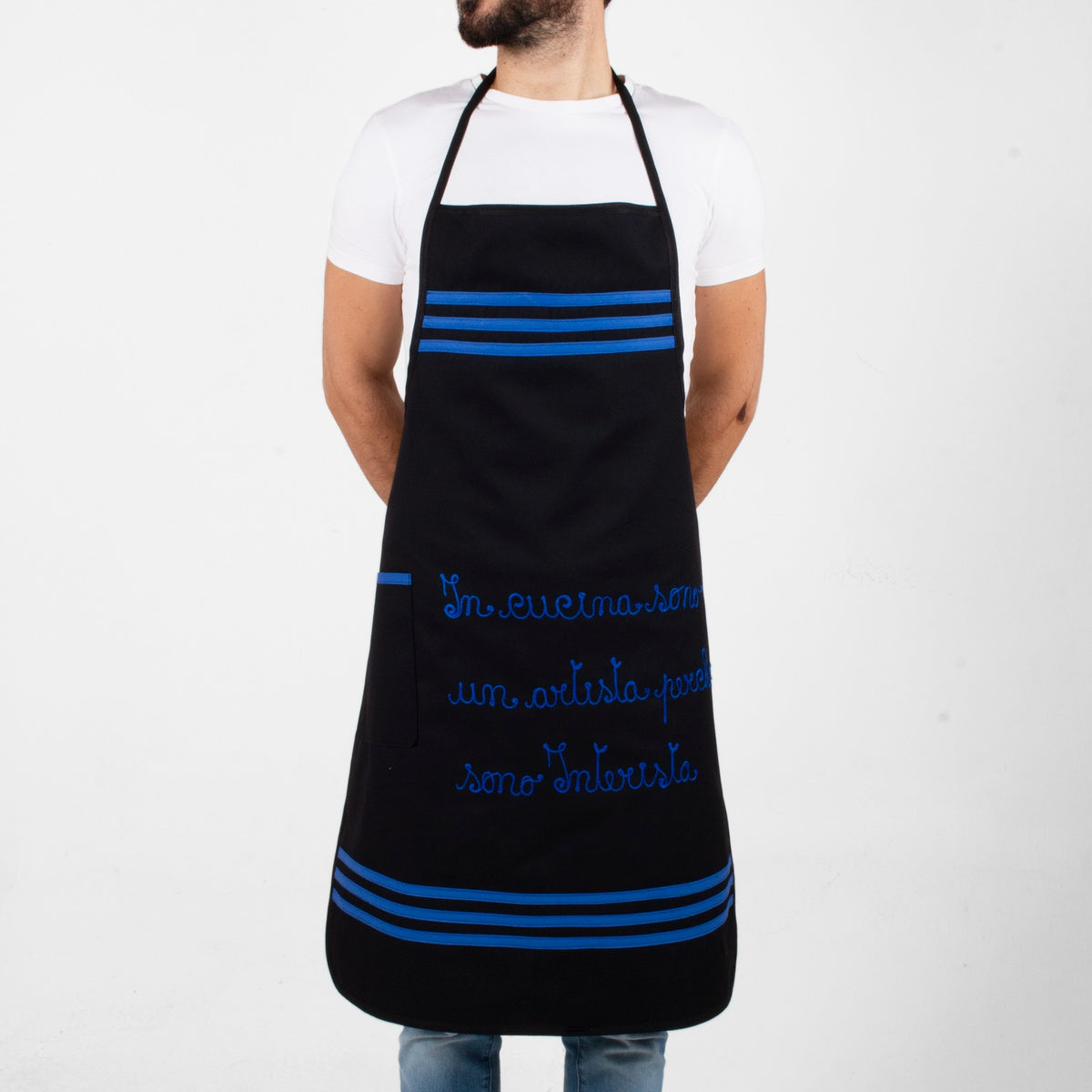 Grembiule Uomo tifoso Interista + Personalizzazione ricamata con Nome/Frase
