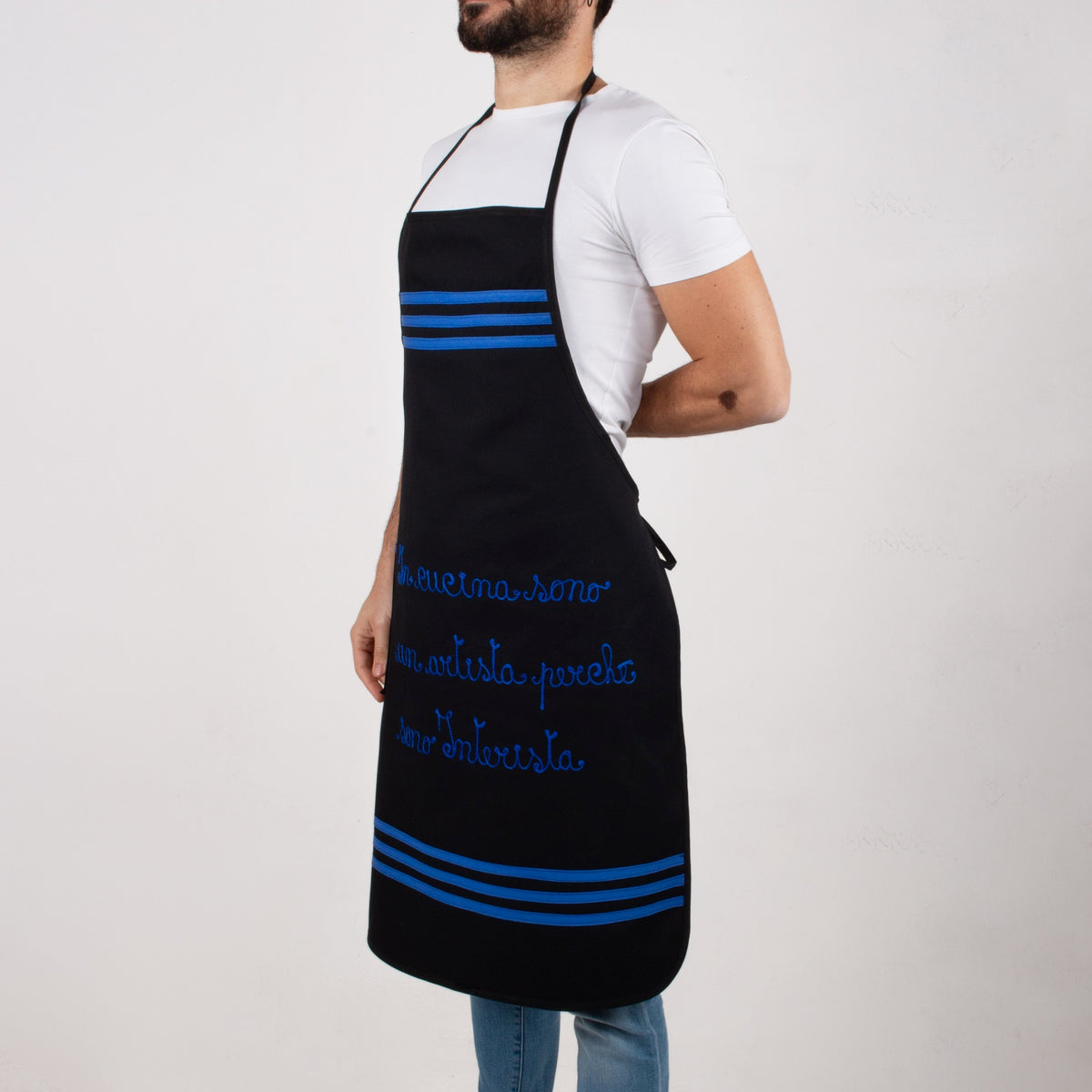 Grembiule Uomo tifoso Interista + Personalizzazione ricamata con Nome/Frase
