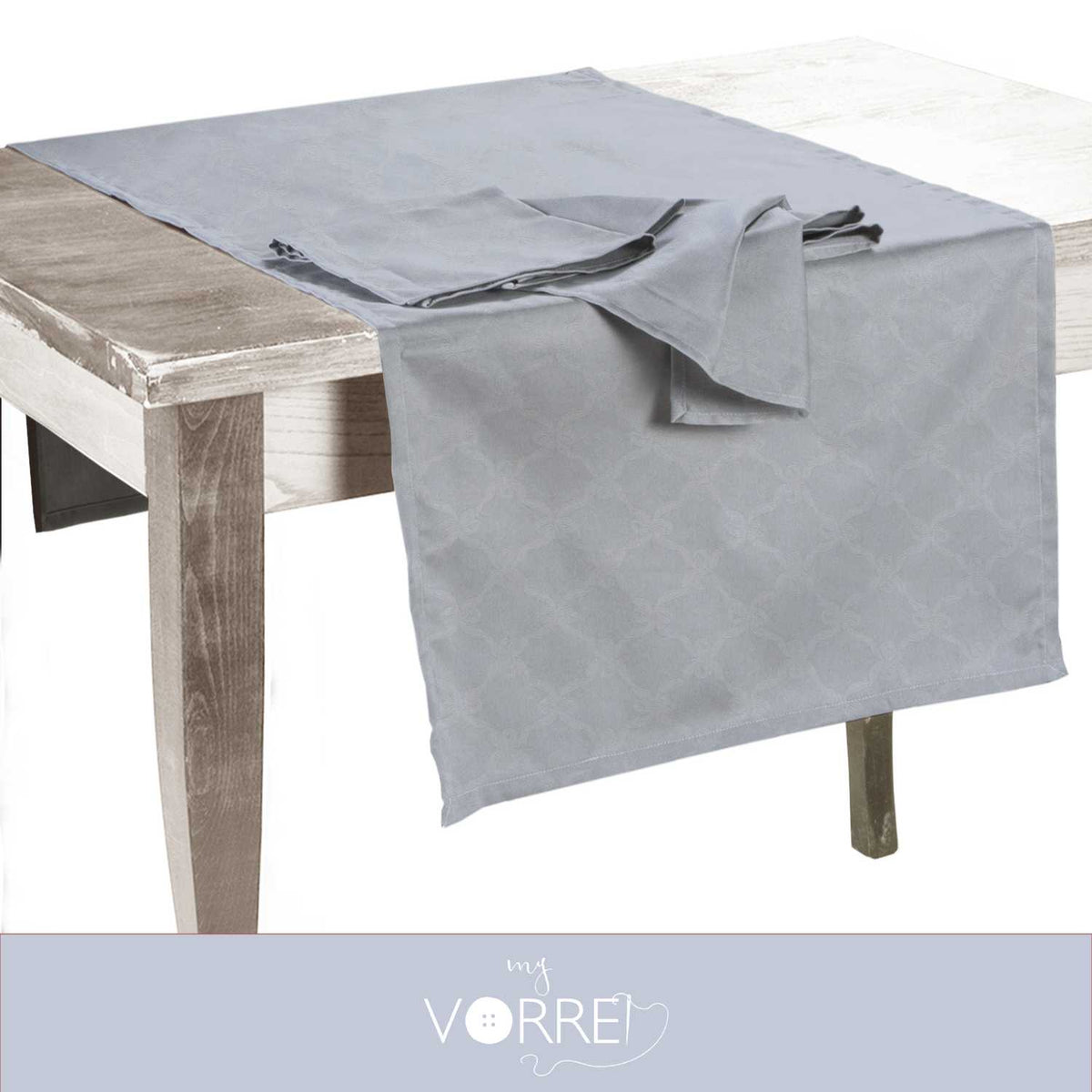 Runner Antimacchia Fiocco Poliestere 100% | 55x150cm