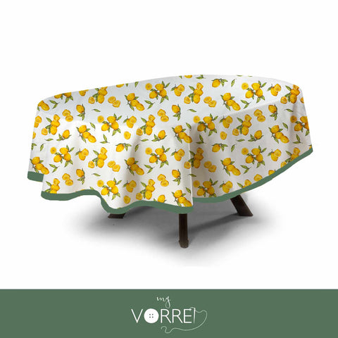 Tovaglia Ovale Fantasia New Lemon Cotone 100%