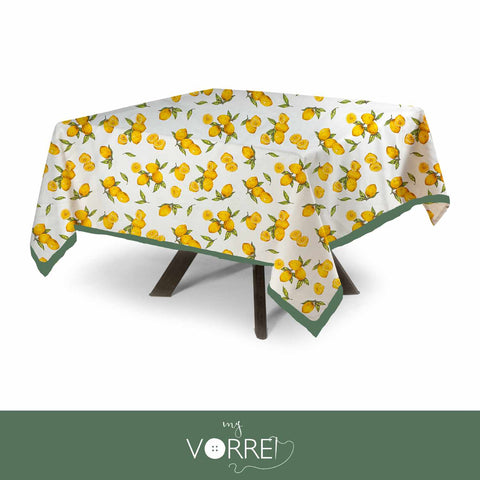 Tovaglia Quadrata Fantasia New Lemon Cotone 100%