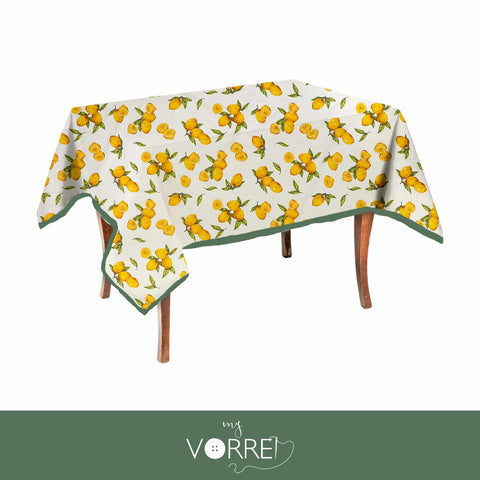 Tovaglia Rettangolare Fantasia New Lemon Cotone 100%