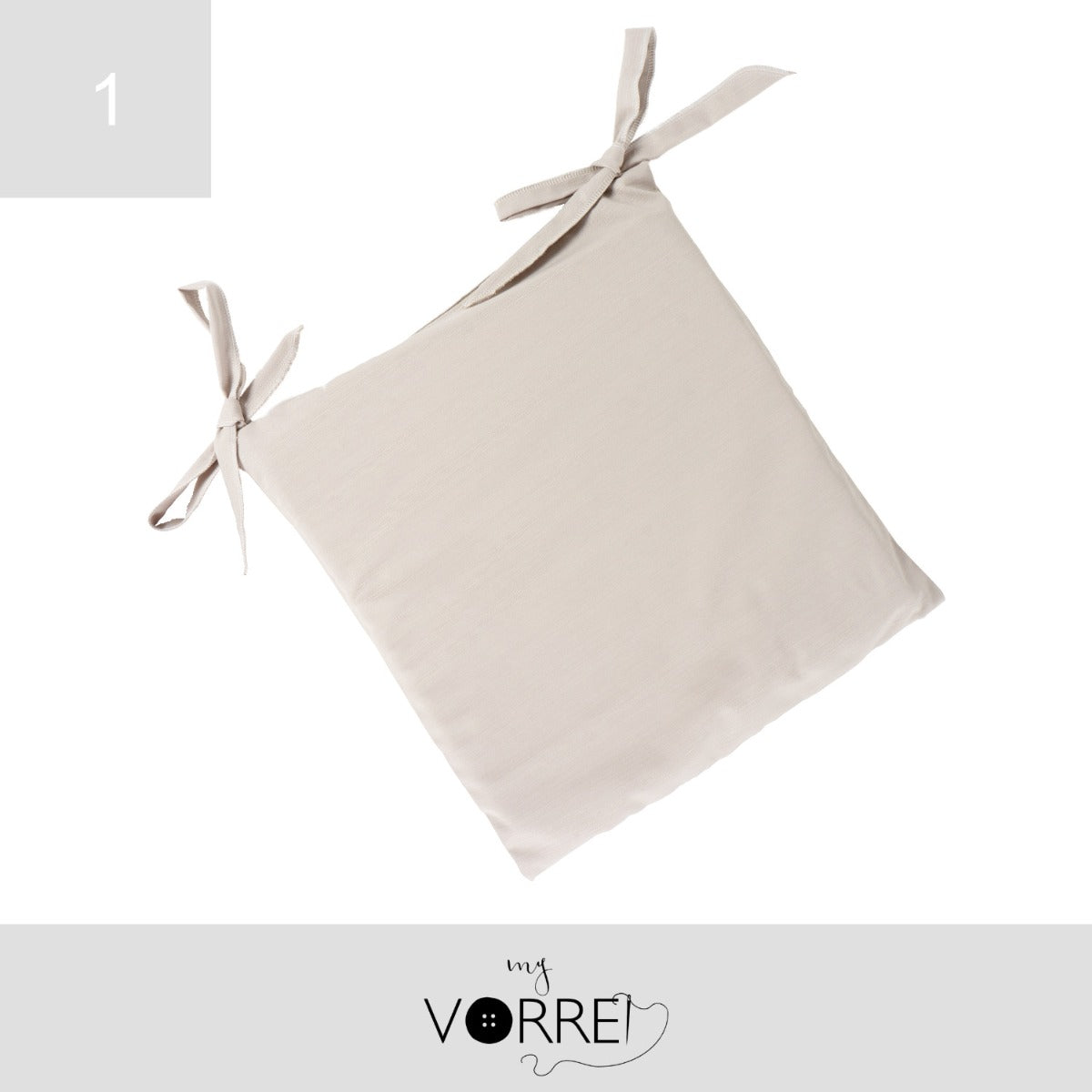 Cuscino Sedia Mano Effetto Lino cm 40x40 spessore cm 4 sfoderabile con chiusura lampo