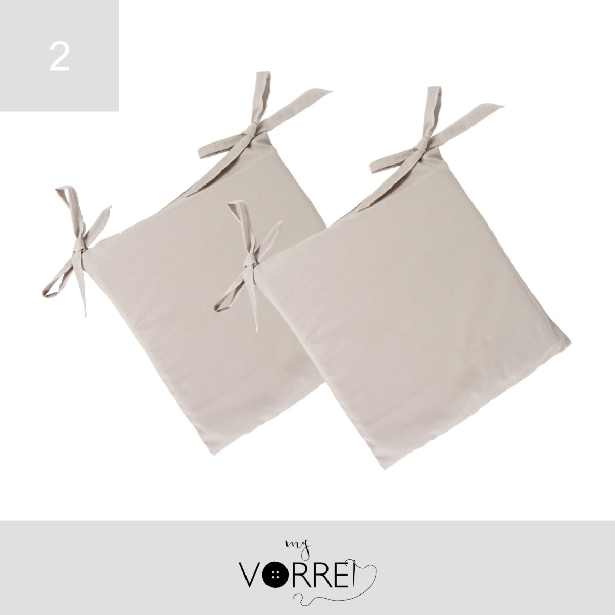 Cuscino Sedia Mano Effetto Lino cm 40x40 spessore cm 4 sfoderabile con chiusura lampo