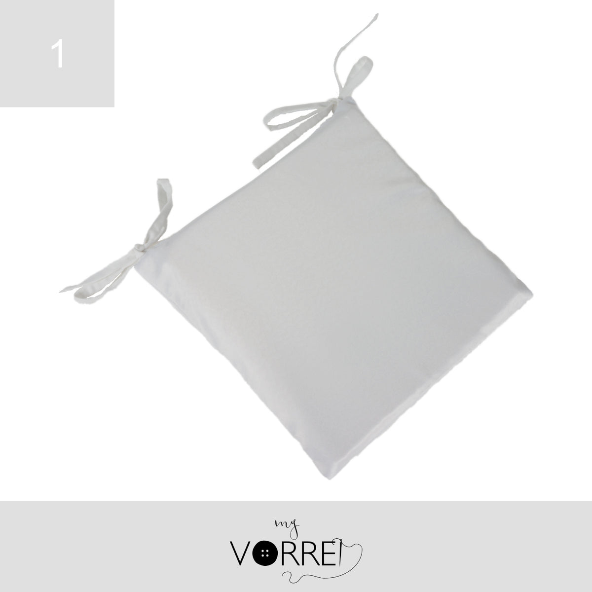 Cuscino Sedia Unito cm 40x40 spessore cm 4 sfoderabile con chiusura lampo | Pacchetto da 1 Cuscino