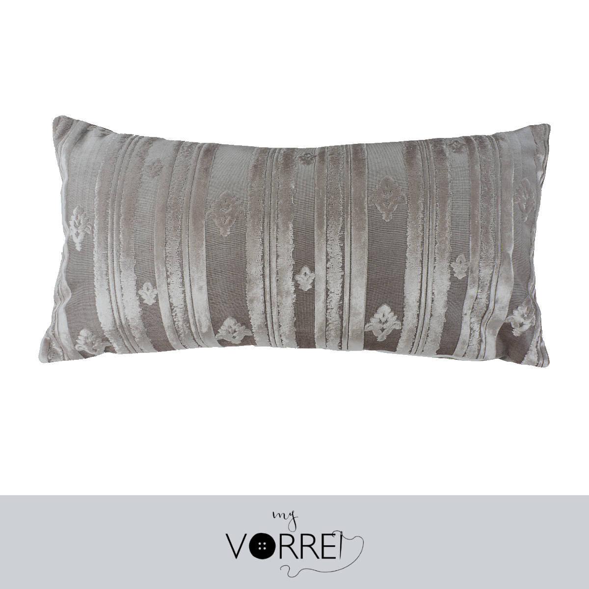 1 Cuscino Velluto Riga cm 30x60 Con imbottitura fiocco anallergico Sfoderabile In 8 Tonalità Colore