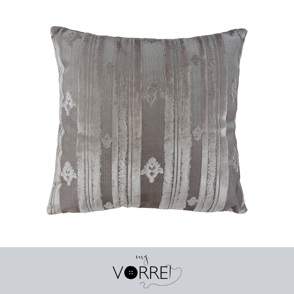 1 Cuscino Velluto Riga cm 45x45Con imbottitura fiocco anallergico Sfoderabile In 8 Tonalità Colore