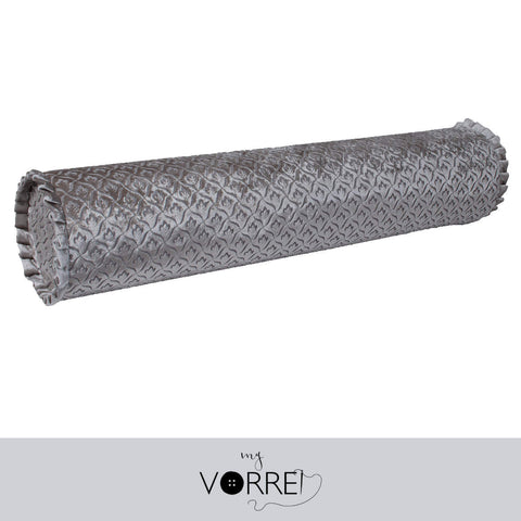 1 Fodera Cuscino Cilindro Velluto Unito  Modello 2  cm 20x70  Con Interno Poliuretano HD Sfoderabile In 8 Tonalità Colore